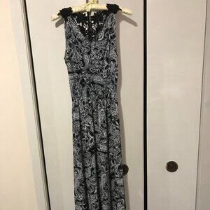 Ladies Black And White Summer Dress Size Small